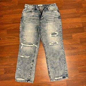 NWOT acid washed cropped jeans size 29